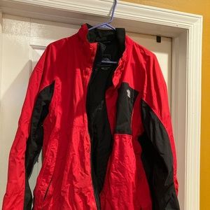 Mens XL Lightweight NorthFace Red Hooded Jacket